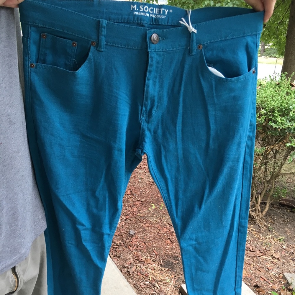 Men’s Aqua Denim Pants Size 36x32